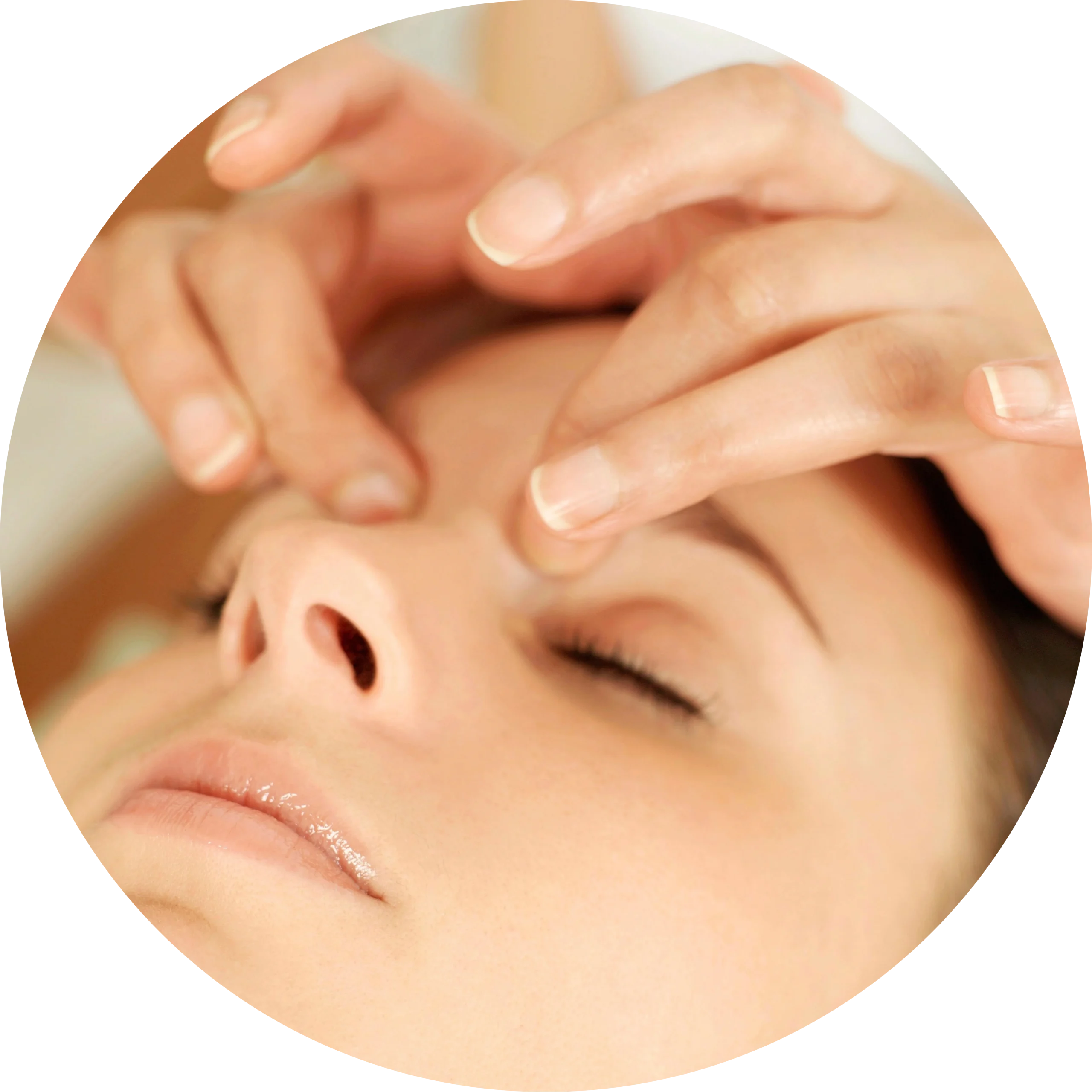 Indian Head Massage treatment focusing on the head and temples