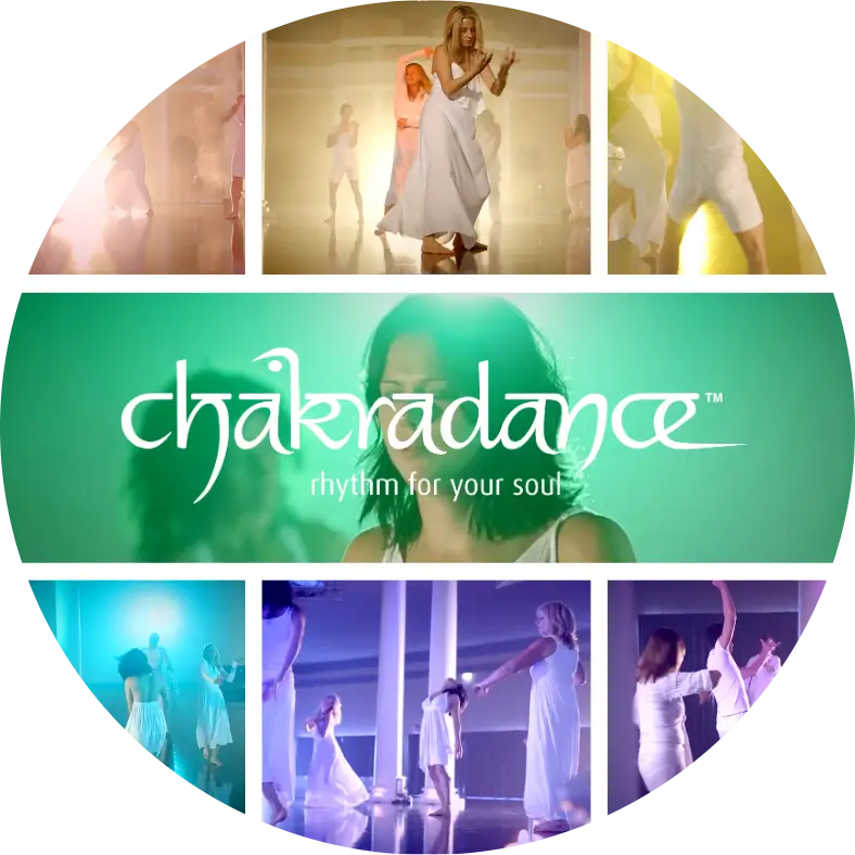Chakradance graphic representing movement through the seven chakras